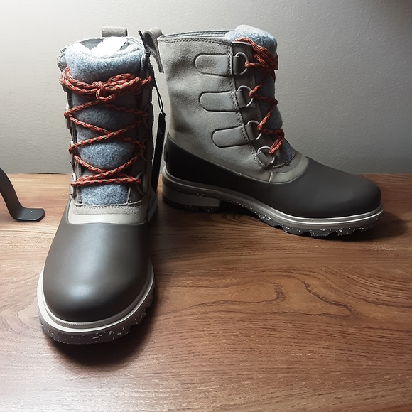 Sorel Khaki Lennox Street Lace Duck Boots Women 8M - Picture 2 of 8